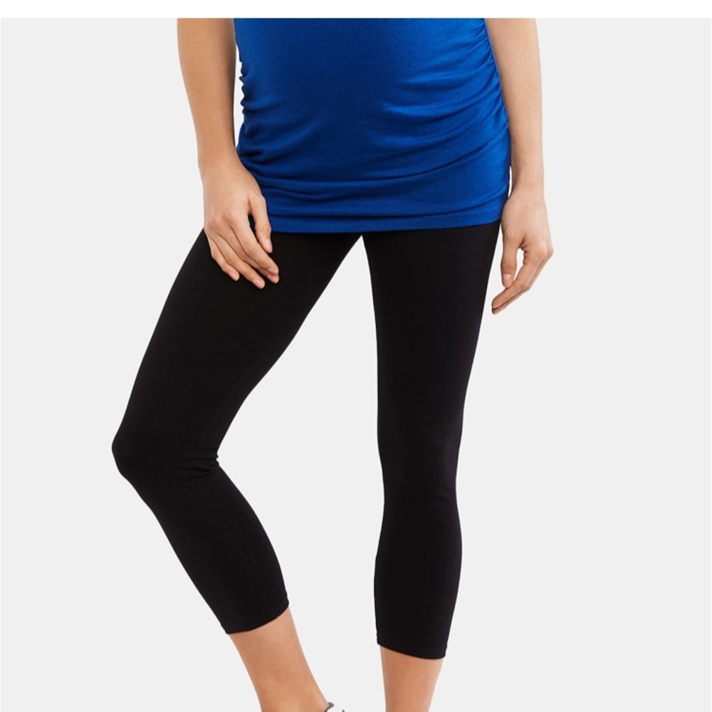 Motherhood Maternity Legging Black Crop XL